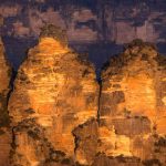 sunset over the blue mountains