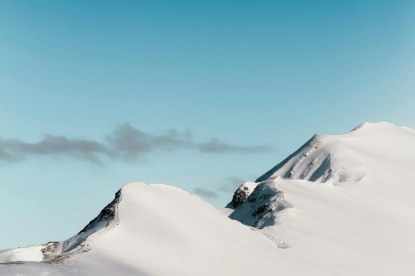 Snow on mountains